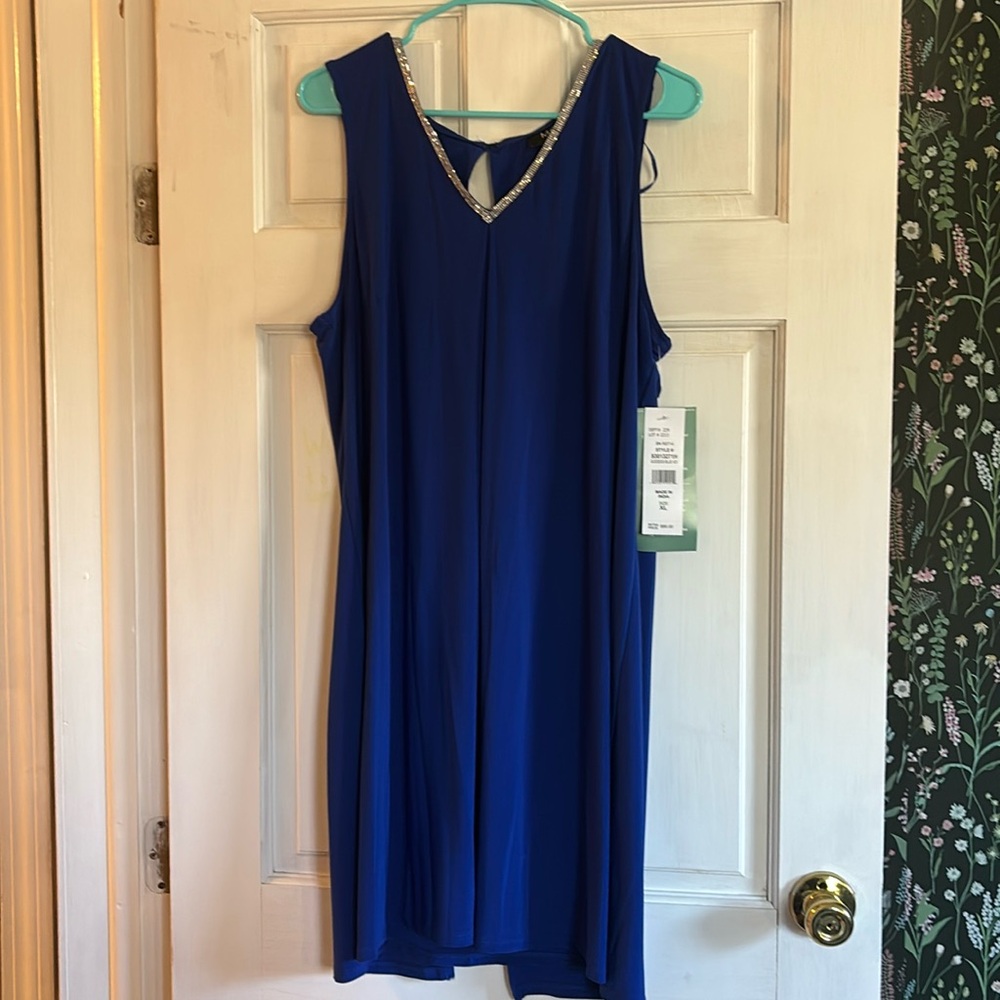 Rhinestone Accented MSK midi Dress
